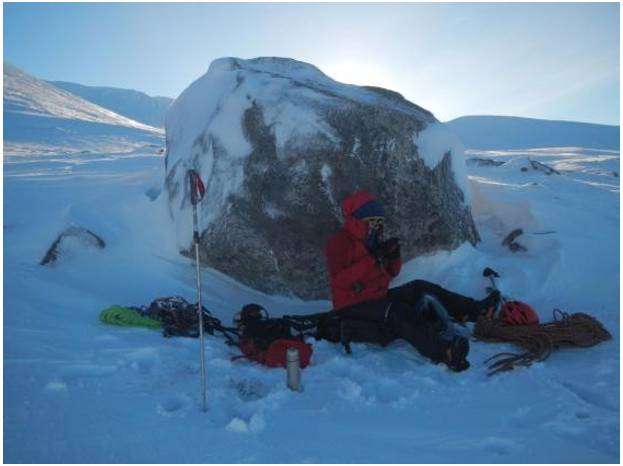 Rob showing fortitude in mid Coire Sneachda navigation fail