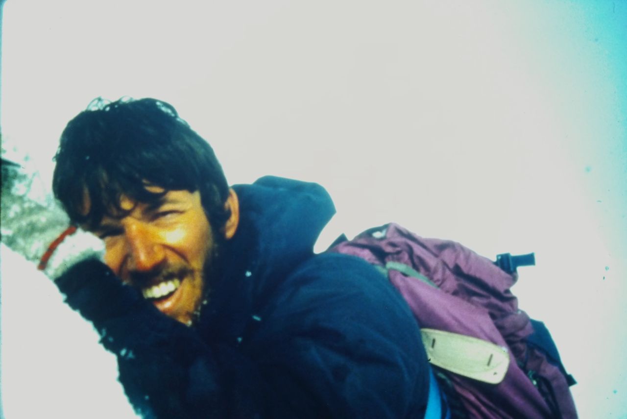Rob looking relieved top be at the top of Alpamayo