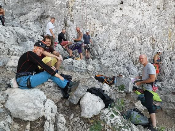 Carlisle MC crew at the crags on Kalymnos Autmn 2023 trip