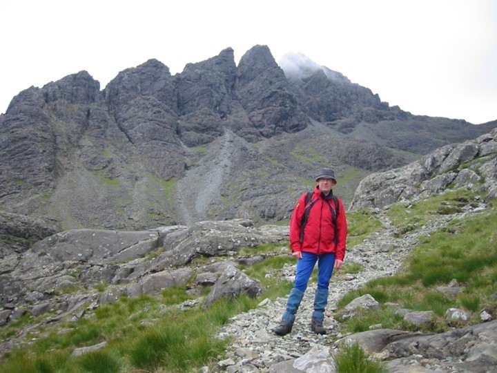 Dave Cherry in his Munroing days beneath An Teallach